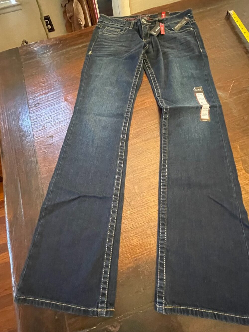 A.N.A Jeans Women's Dark Wash Boot Cut 30/10 Stretch Denim Ctn Low Rise Slim Fit